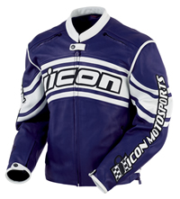 Icon Daytona Blue Leather Jacket